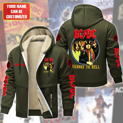 Personalized AC Highway To Hell Fleece 3D Unisex Hooded Jacket