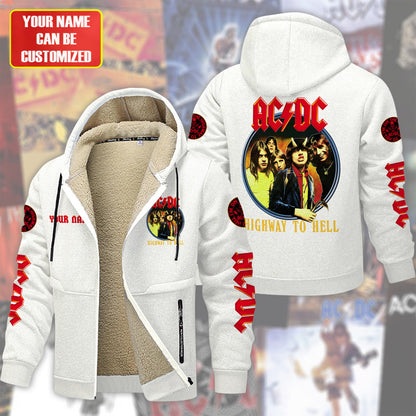 Personalized AC Highway To Hell Fleece 3D Unisex Hooded Jacket