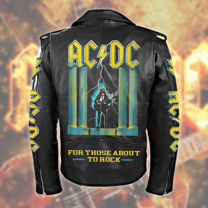 AC Rock Zipper Vintage Leather Jacket Q281209