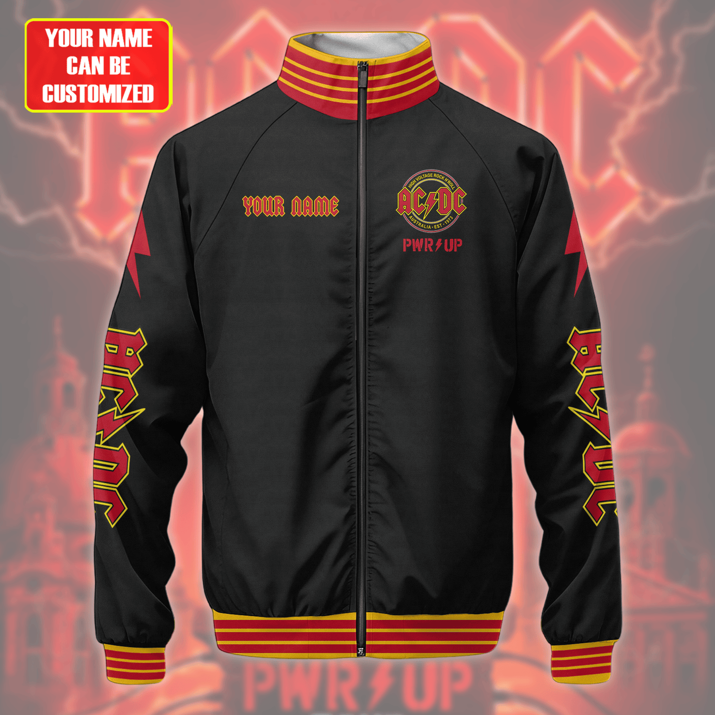 Personalized AC Power Up Tour 2025 Zipper Stand Collar Jacket 3D Q270202