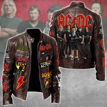 AC Rock Zipper Collar Leather Jacket V2