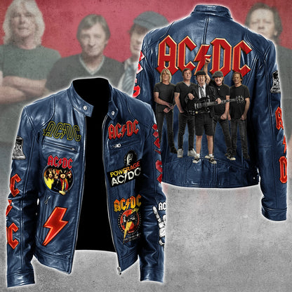 AC Rock Zipper Collar Leather Jacket V2