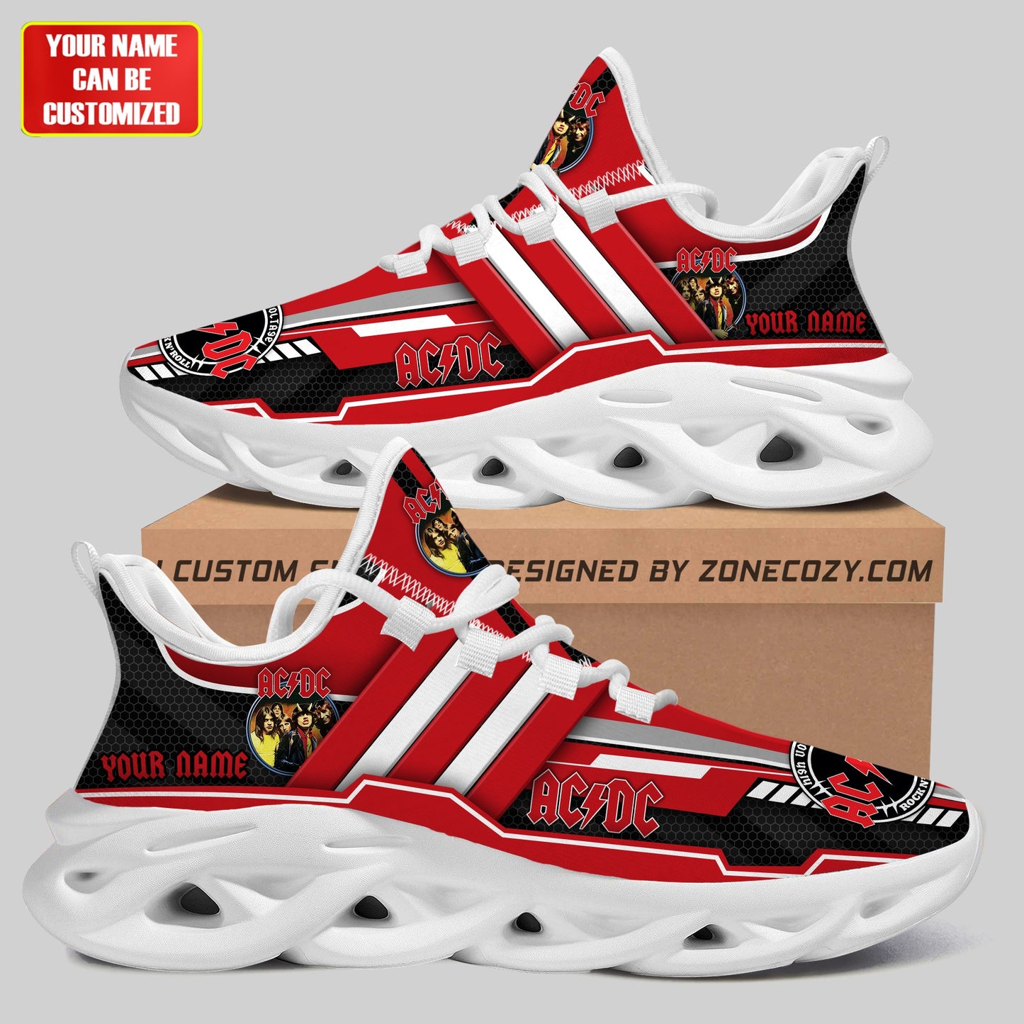 Personalized AC Highway To Hell Layer Clunky Custom Sneaker Q190307