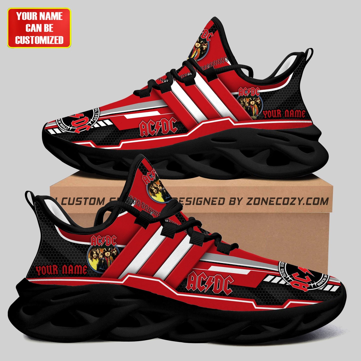 Personalized AC Highway To Hell Layer Clunky Custom Sneaker Q190307