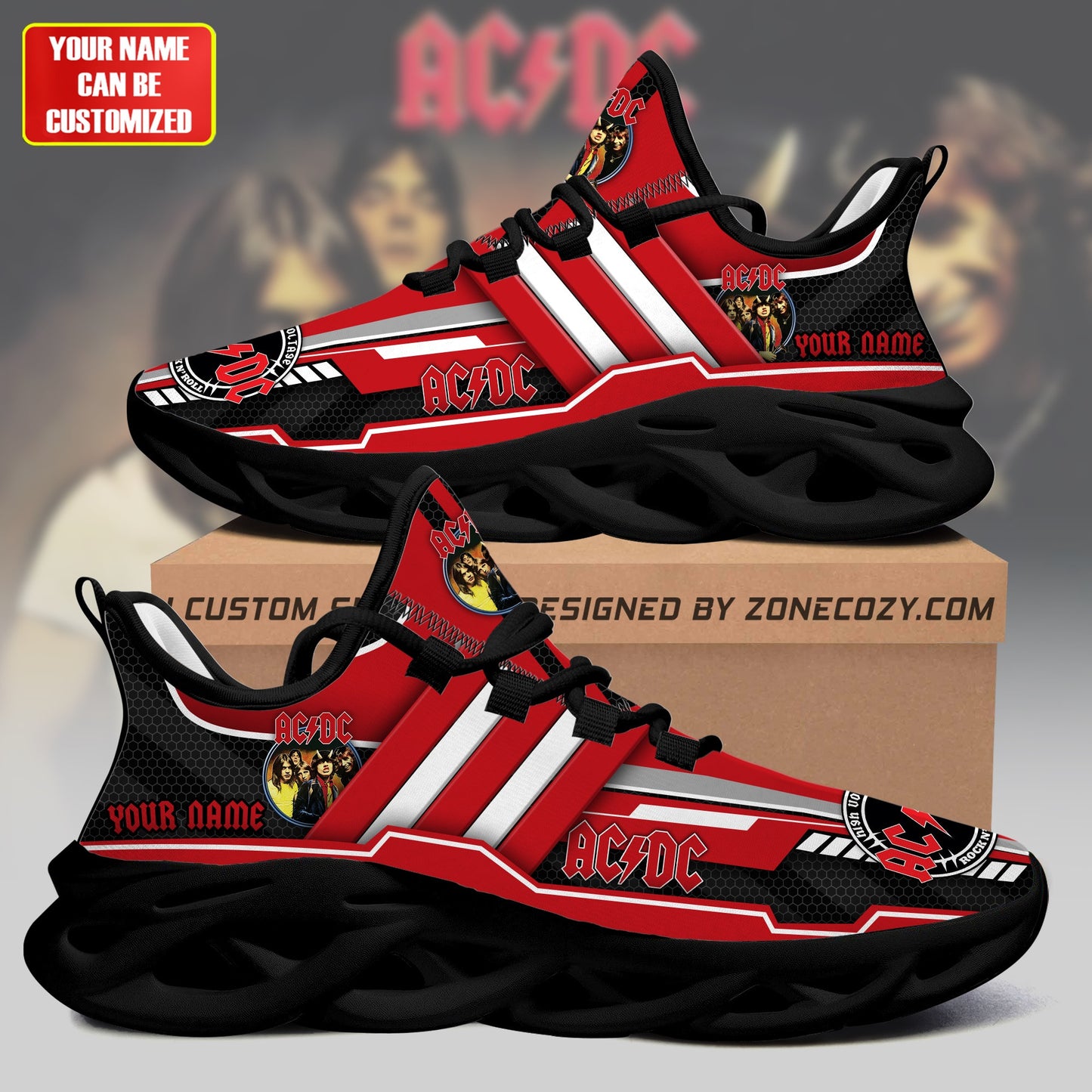 Personalized AC Highway To Hell Layer Clunky Custom Sneaker Q190307