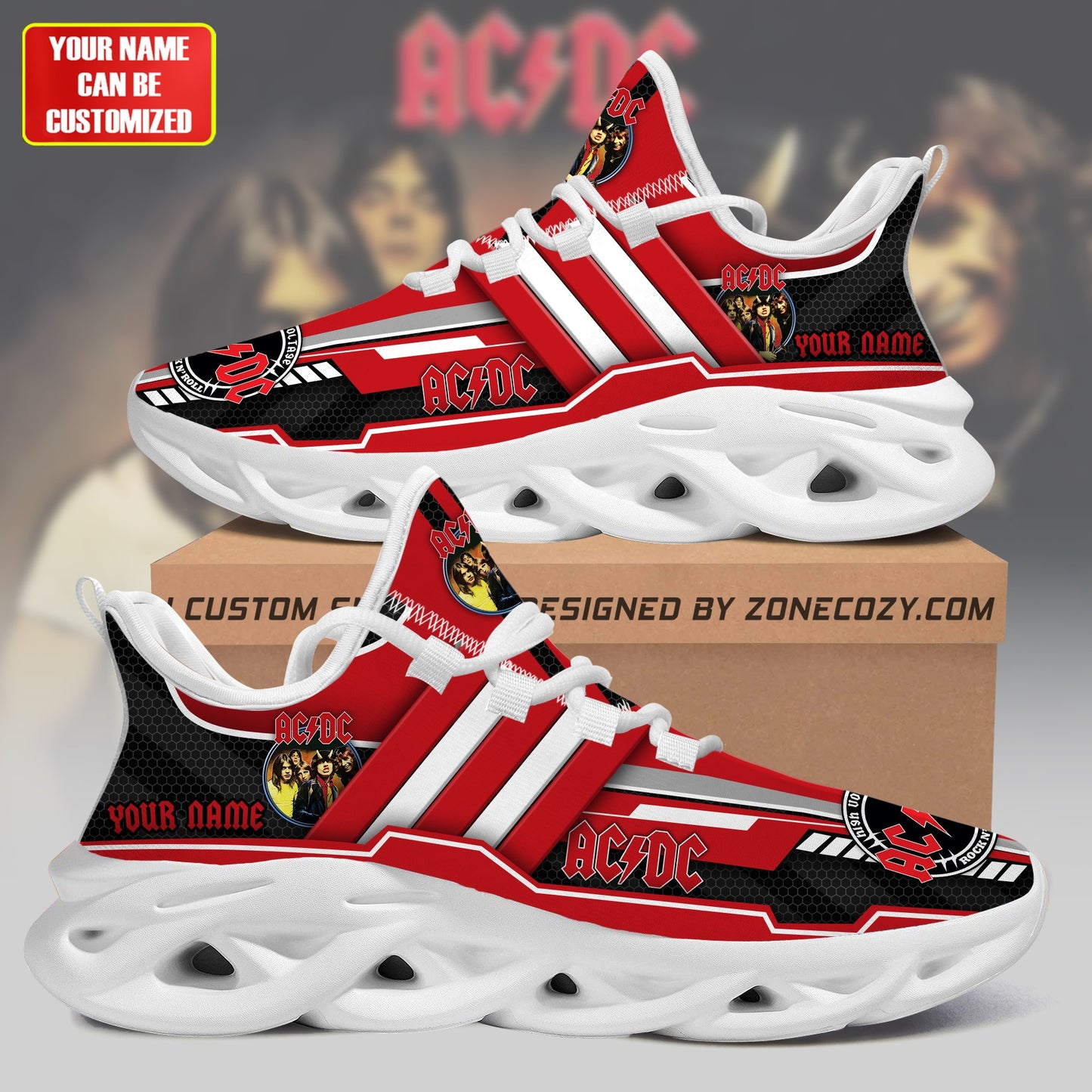 Personalized AC Highway To Hell Layer Clunky Custom Sneaker Q190307