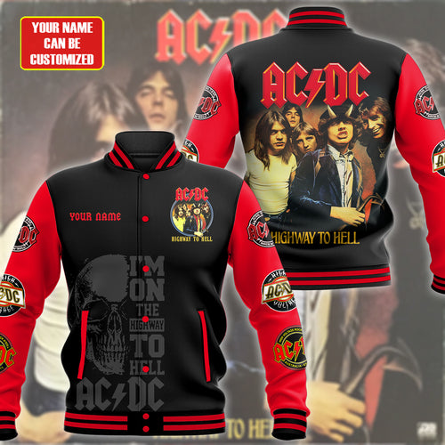 Personalized AC Highway To Hell 3D Baseball Jacket Q100406