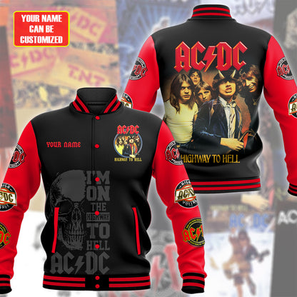 Personalized AC Highway To Hell 3D Baseball Jacket Q100406