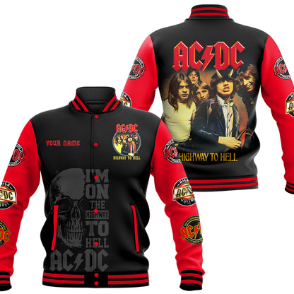 Personalized AC Highway To Hell 3D Baseball Jacket Q100406