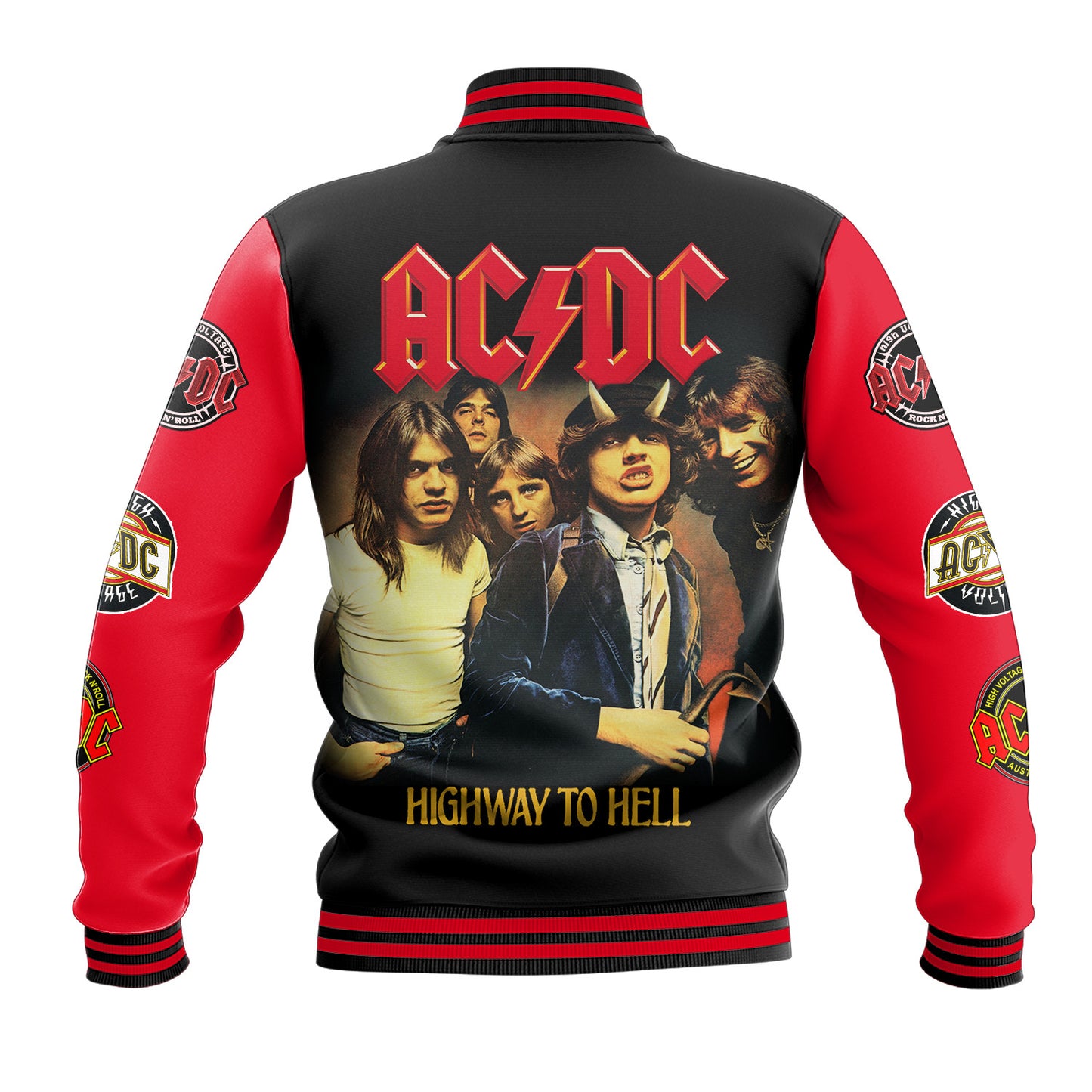 Personalized AC Highway To Hell 3D Baseball Jacket Q100406