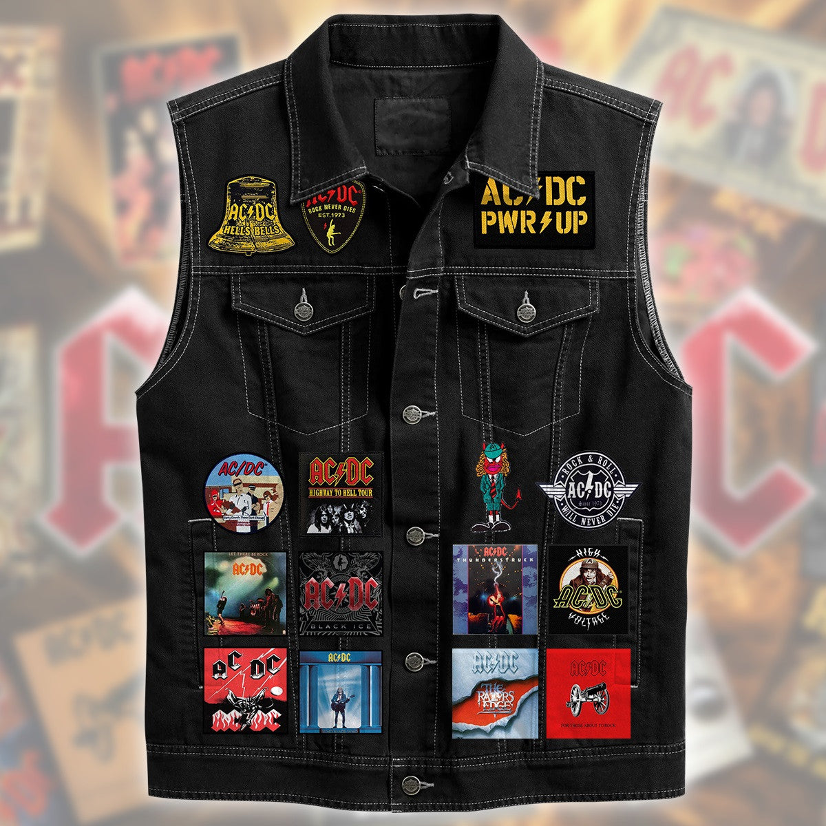 AC Power Up Cutoff Denim Jacket Q180405