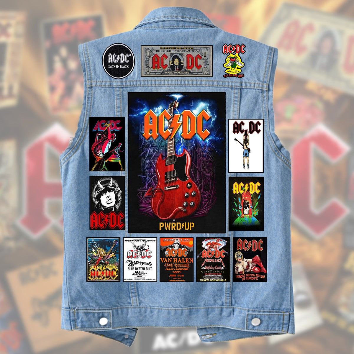 AC Power Up Cutoff Denim Jacket Q180405