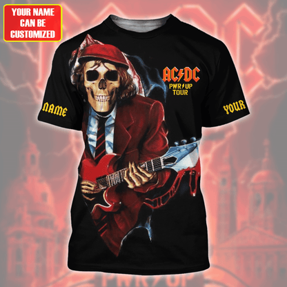 Personalized AC Power Up Tour 2025 3D All Over Printed Unisex Shirt Q210408
