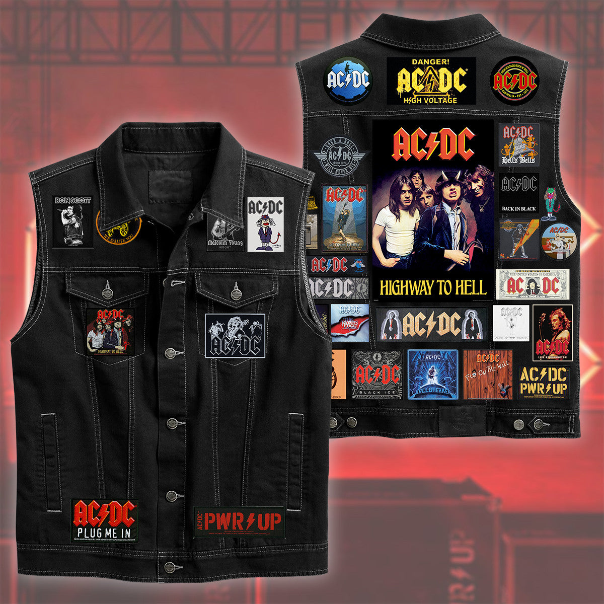 AC Rock And Roll Cutoff Denim Jacket Q200807
