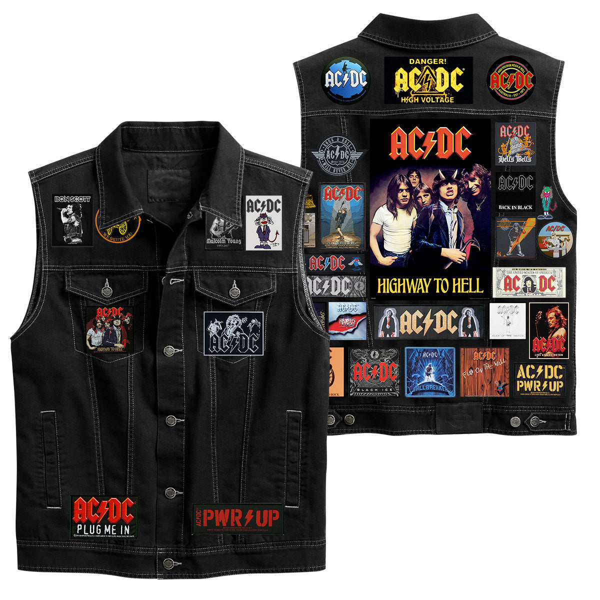 AC Rock And Roll Cutoff Denim Jacket Q200807