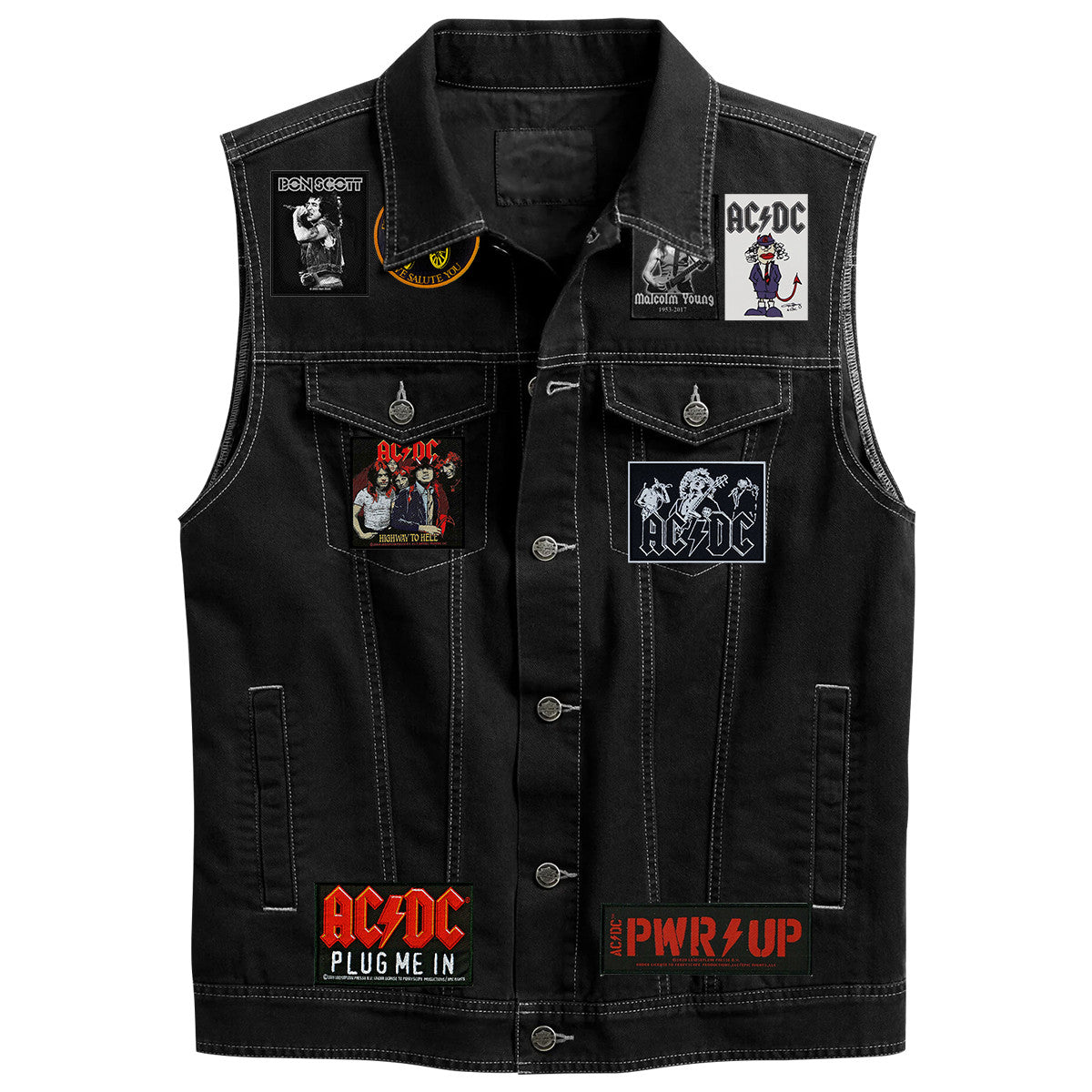 AC Rock And Roll Cutoff Denim Jacket Q200807