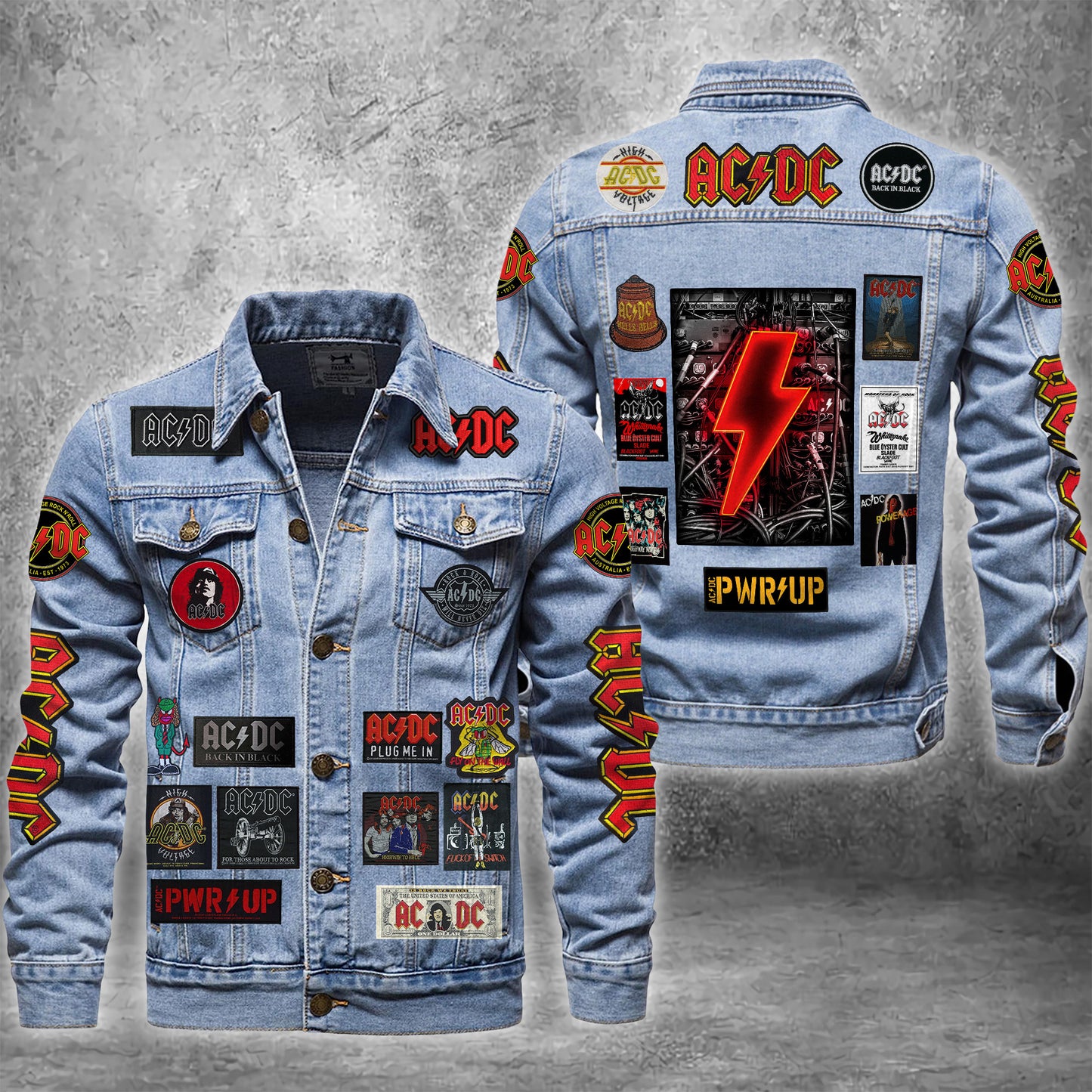 AC Power Up Denim Casual Jacket , Cotton Jeans Jackets Q030906