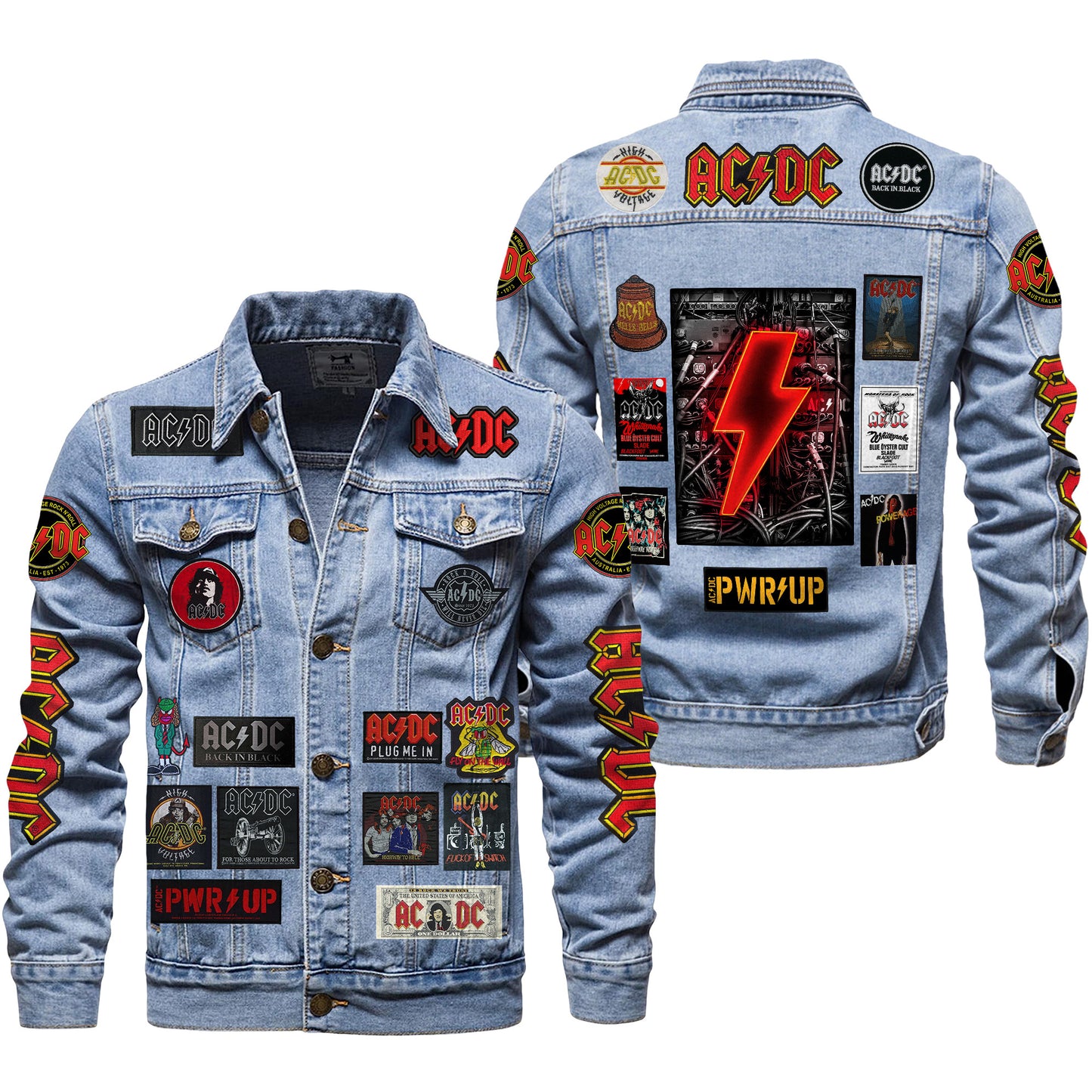 AC Power Up Denim Casual Jacket , Cotton Jeans Jackets Q030906