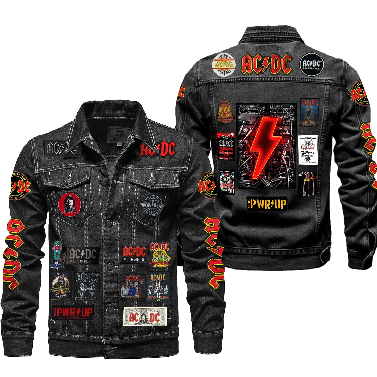 AC Power Up Denim Casual Jacket , Cotton Jeans Jackets Q030906
