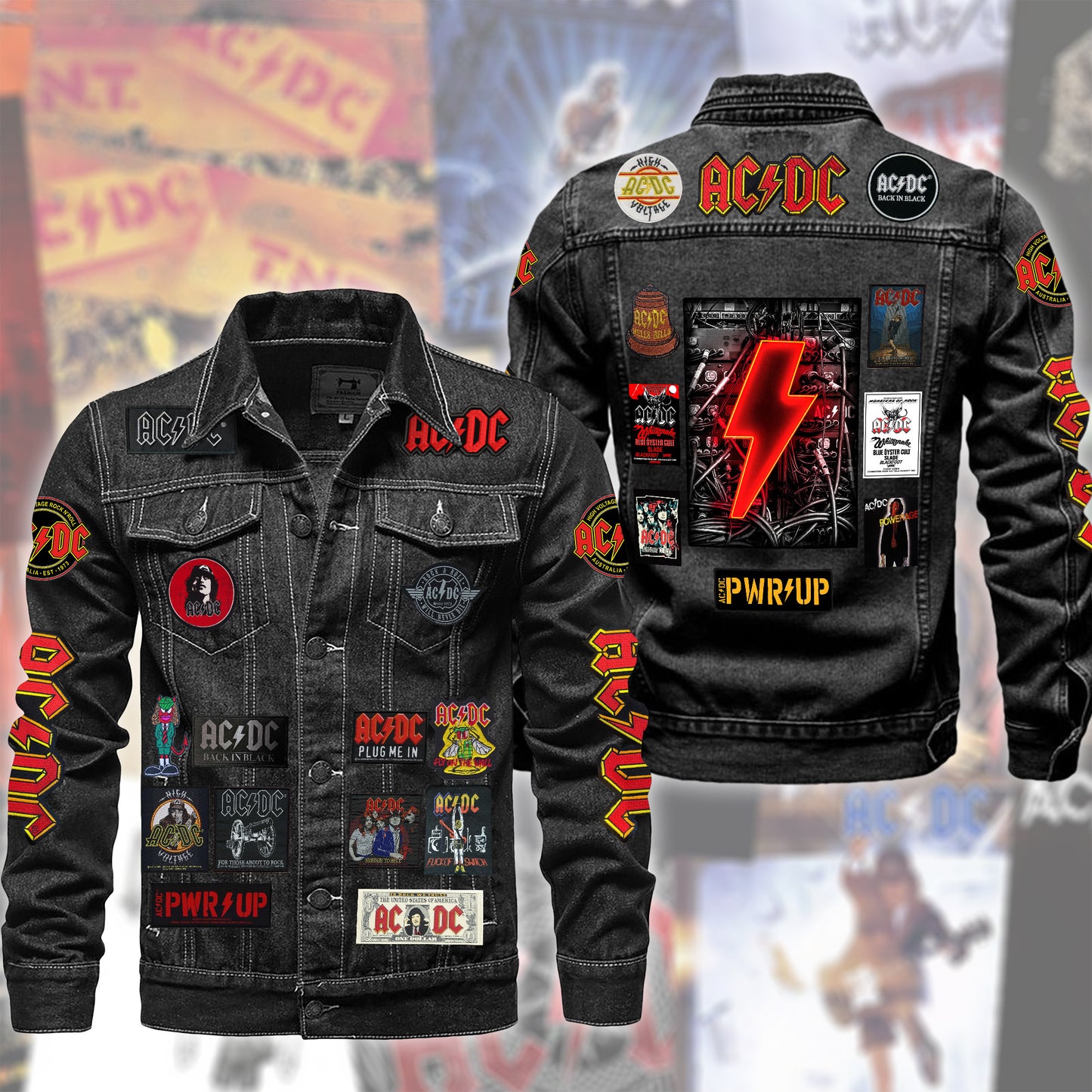 AC Power Up Denim Casual Jacket , Cotton Jeans Jackets Q030906