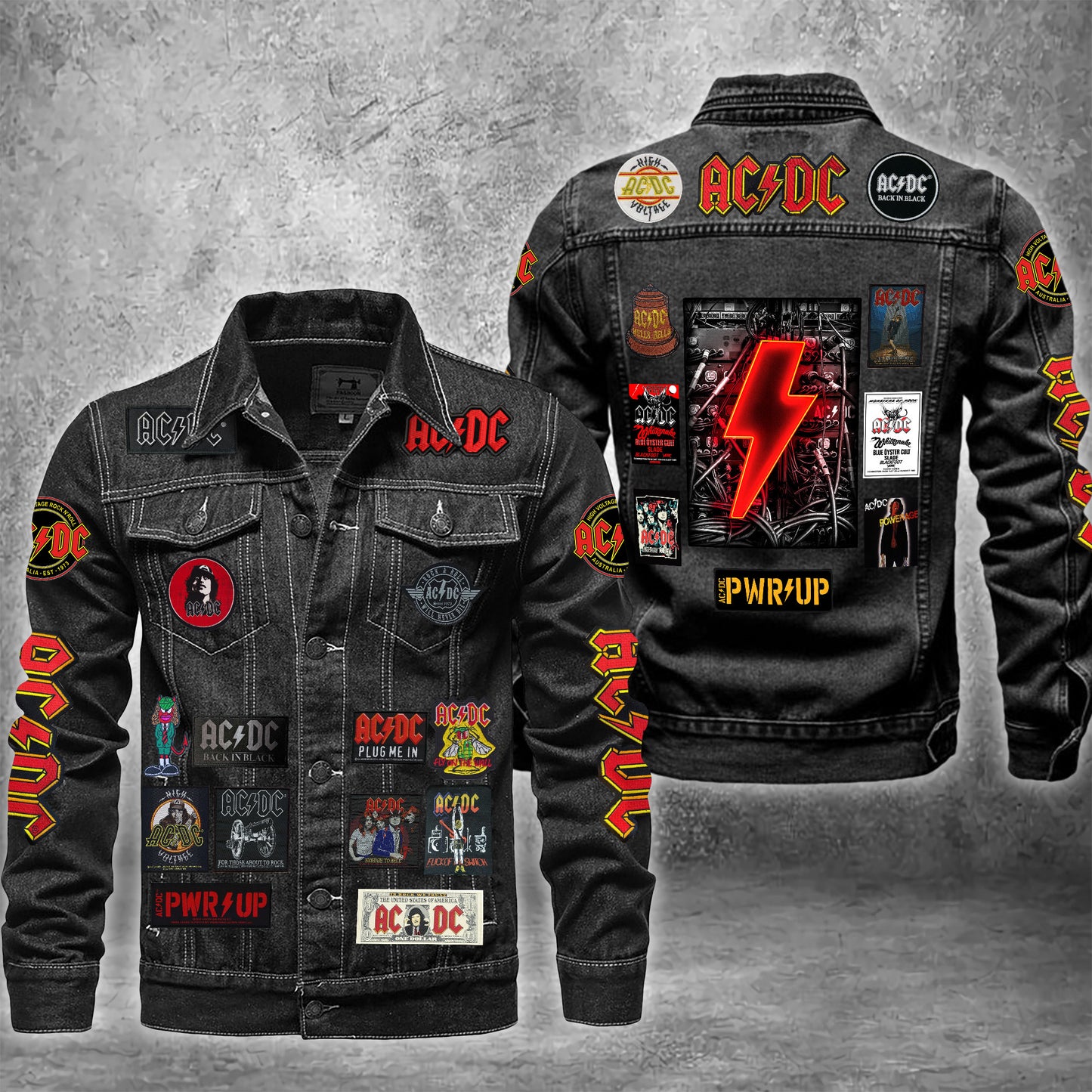 AC Power Up Denim Casual Jacket , Cotton Jeans Jackets Q030906