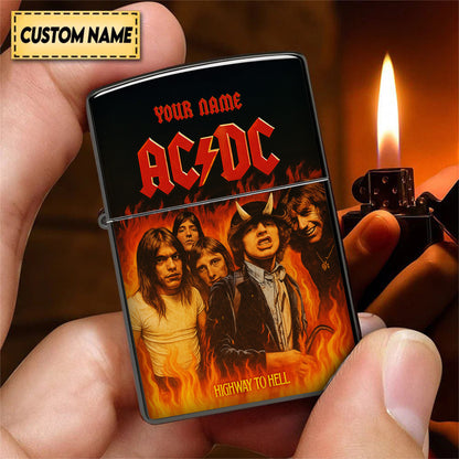 Personalized AC Highway To Hell Zippo Lighter