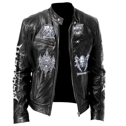 Personalized MGD Farewell Tour Zipper Collar Leather Jacket