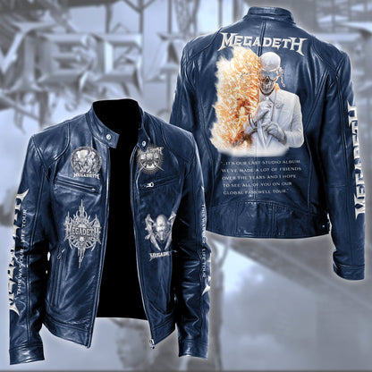 Personalized MGD Farewell Tour Zipper Collar Leather Jacket