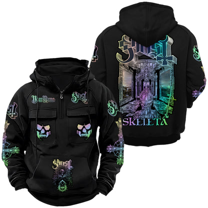 Personalized Ghost Skeleta Retro Cotton Hoodie Q211005