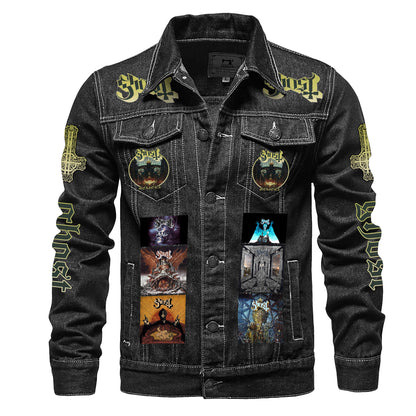Ghost Meliora Denim Casual Jacket , Cotton Jeans Jackets Q211004