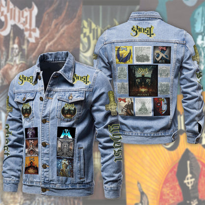 Ghost Meliora Denim Casual Jacket , Cotton Jeans Jackets Q211004