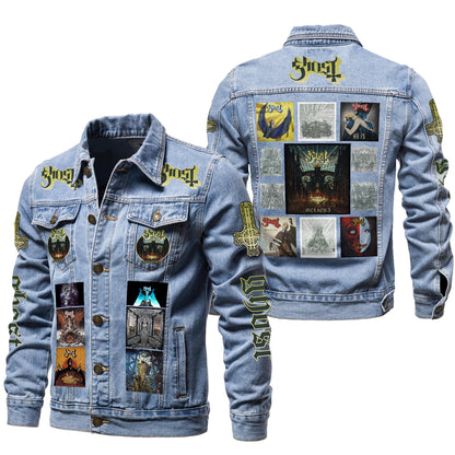 Ghost Meliora Denim Casual Jacket , Cotton Jeans Jackets Q211004