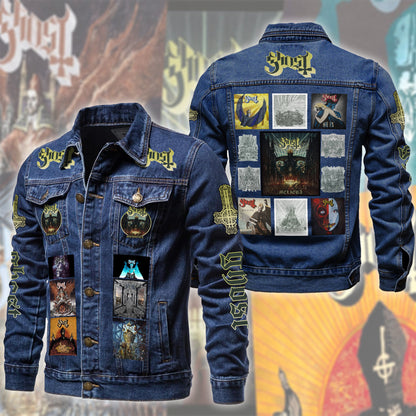 Ghost Meliora Denim Casual Jacket , Cotton Jeans Jackets Q211004