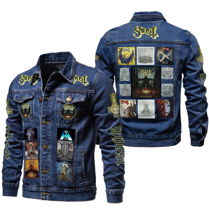 Ghost Meliora Denim Casual Jacket , Cotton Jeans Jackets Q211004