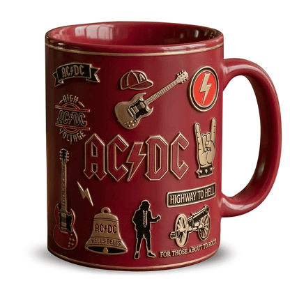 AC Rock Accent Mug , Cream Mug Gifts , Holiday Gifts