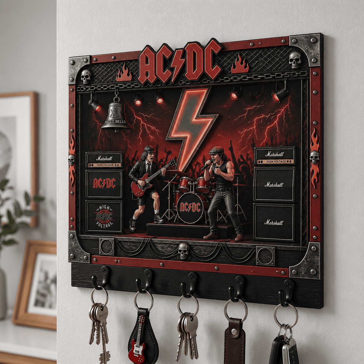 AC We Salute You Acrylic Key Hanger V2 - Personalized Gifts For Rock Fan