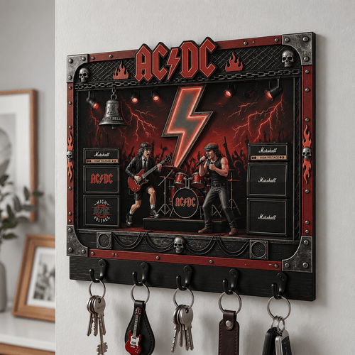 AC We Salute You Acrylic Key Hanger V2 - Personalized Gifts For Rock Fan
