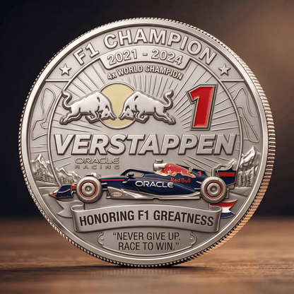 Max Verstappen Red Bll 4x World Champion Commemorative Coin