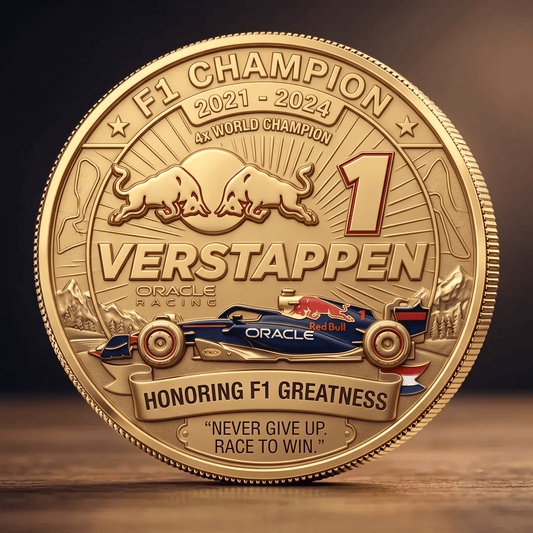 Max Verstappen Red Bll 4x World Champion Commemorative Coin