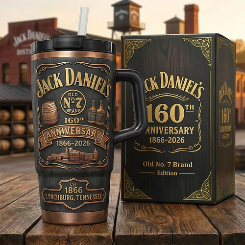 Jack Dani 160TH Anniversary Insulated Tumbler 30oz V3 , Jack Dani Tumbler 40oz