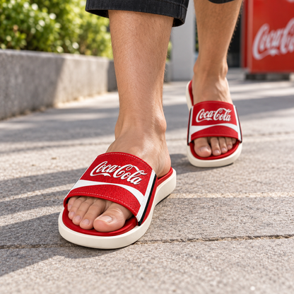 Cola Taste The Feeling Custom Leather Sandals V3