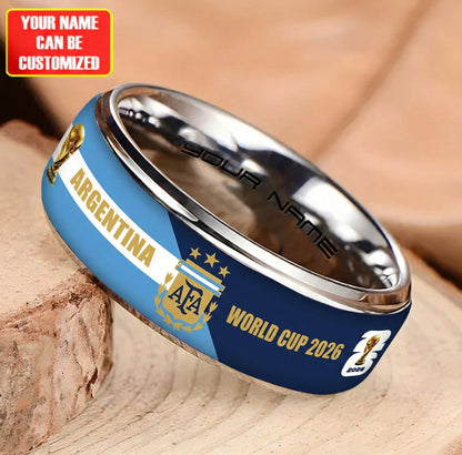 Personalized Argentina FF WC 2026 Custom Alloy Ring