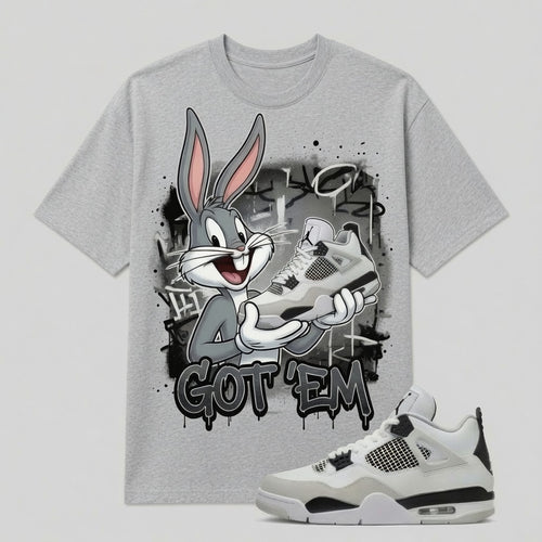 "GOT 'EM" Shirt To Match AJ 4 Retro ‘Military Black’, AJ 4 Matching Shirt