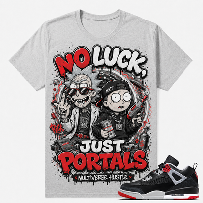 NO LUCK JUST PORTALS Shirt To Match JD Spizike Low, JD Spizike Low Matching Shirt