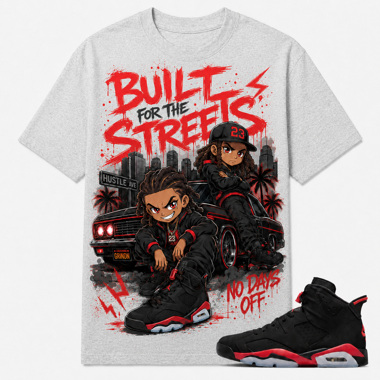 BUILT FOR THE STREETS Shirt To Match JD Infrared 6s, JD Infrared 6s Matching Shirt