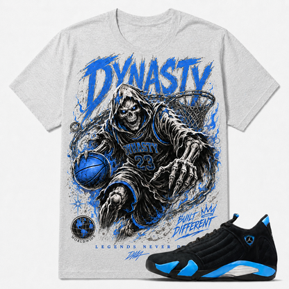 Dynasty Shirt To Match AJ 14 Retro Black University Blue , AJ 14 Matching Shirt