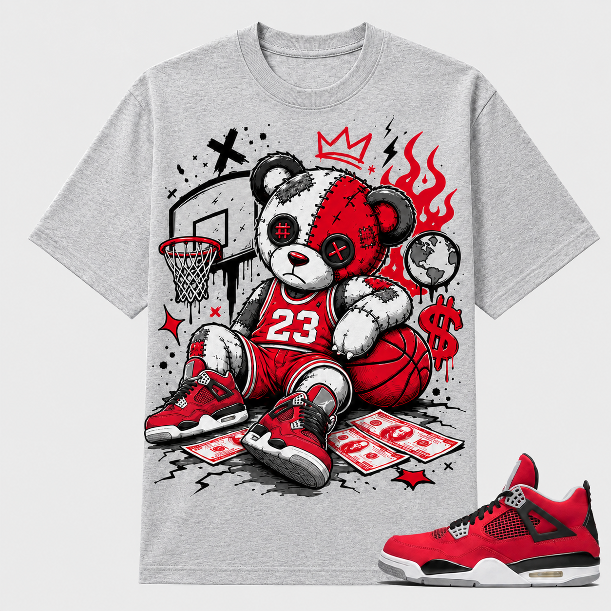 BEAR X BASKETBALL Shirt To Match JD 4 Toro Bravo, JD 4 Toro Bravo Matching Shirt