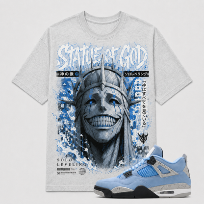 "STATUE OF GOD" Shirt To Match AJ 4 Retro ‘University Blue’, AJ 4 Matching Shirt
