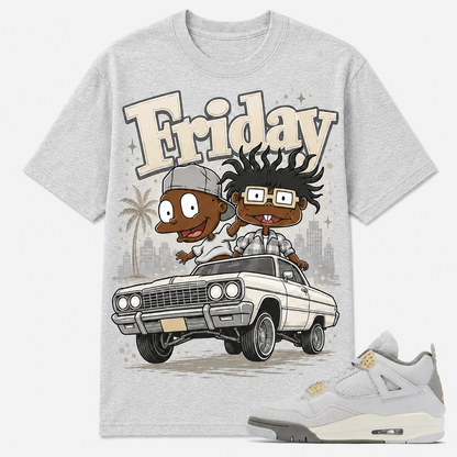 FRIDAY Shirt To Match AJ 4 Retro SE Craft, AJ 4 Matching Shirt