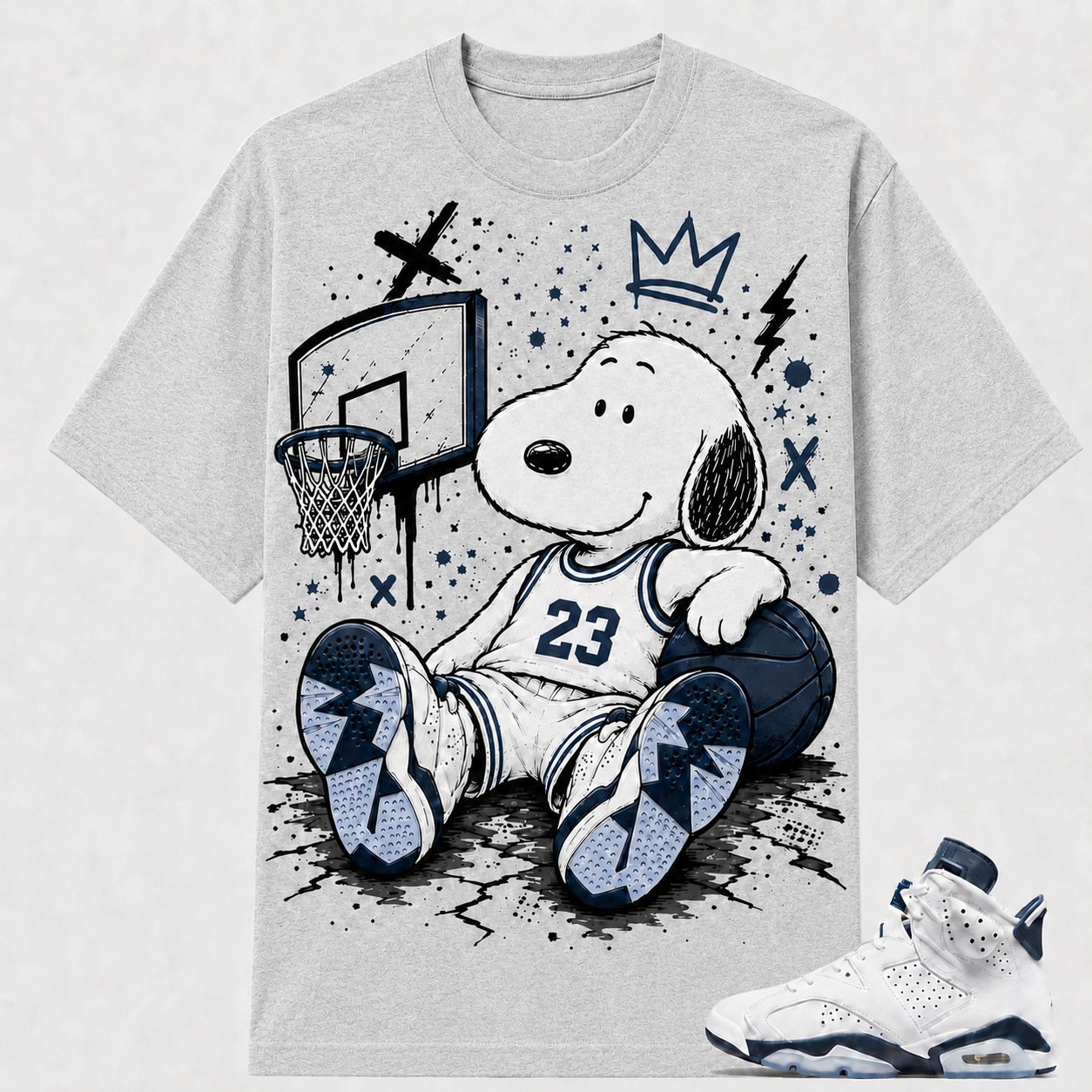 SNOOP X BASKETBALL Shirt To Match AJ 6 Retro ‘Midnight Navy’, AJ 6 Matching Shirt